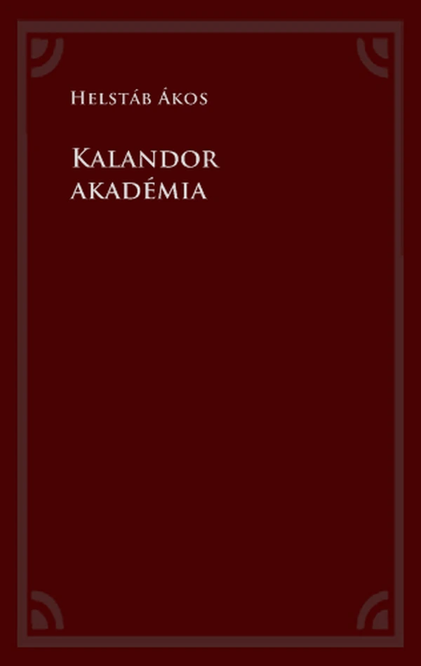 Borító: Kalandor akadémia