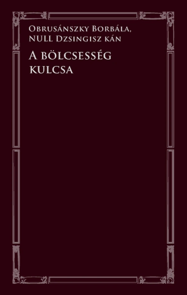 Borító: A bölcsesség kulcsa