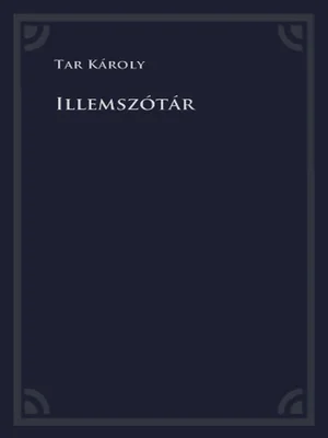 Borító: Illemszótár