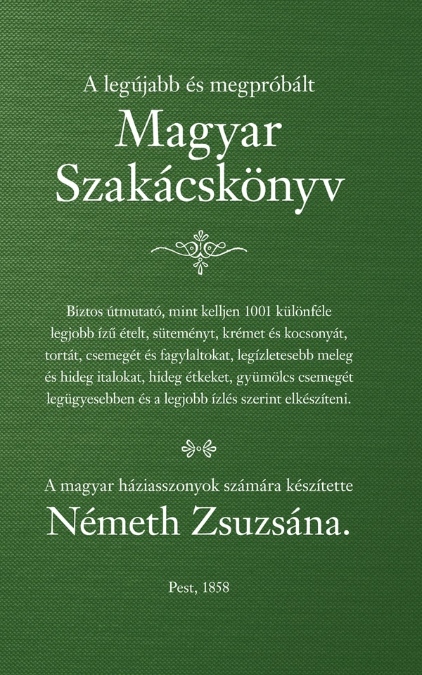 Borító: Magyar szakácskönyv