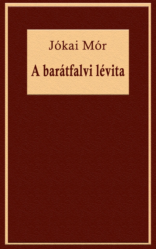 Borító: A barátfalvi lévita