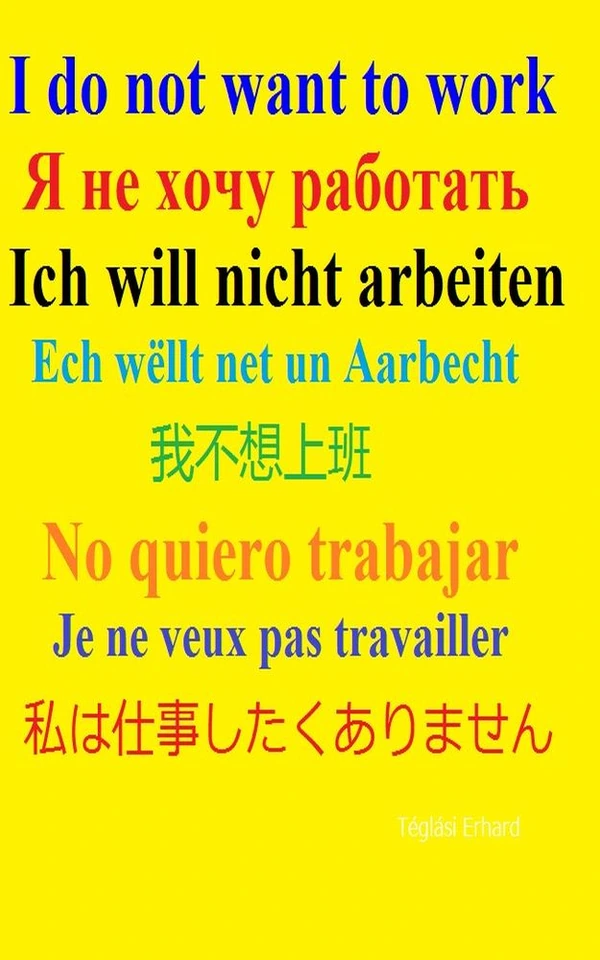 Borító: Nem akarok dolgozni