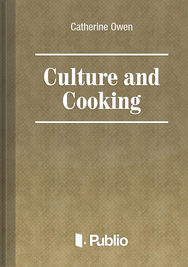 Borító: Culture and Cooking
