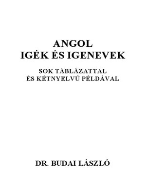 Borító: Az angol igék és igenevek
