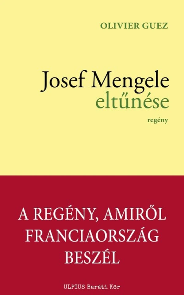 Borító: Josef Mengele eltűnése