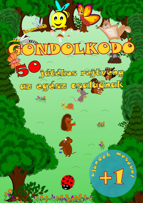 Borító: Gondolkodó - 50 játékos rejtvény az egész családnak