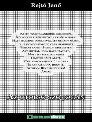 Borító: Az utolsó szó jogán