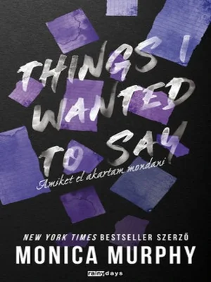Borító: Things I wanted to say