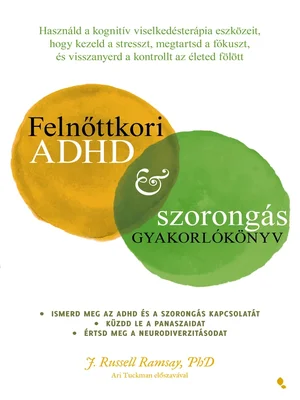 Borító: Felnőttkori ADHD & szorongás gyakorlókönyv
