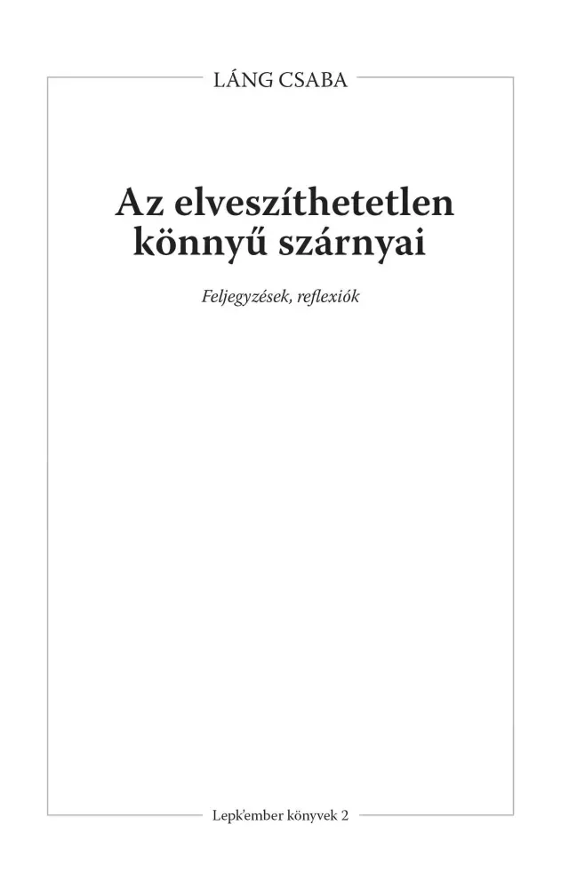Borító: Az elveszíthetetlen könnyű szárnyai