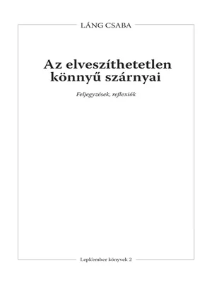 Borító: Az elveszíthetetlen könnyű szárnyai